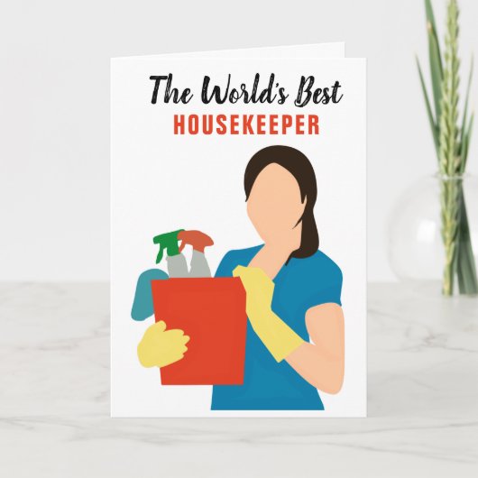 Der beste Housekeeper der Welt Dankeskarte (Vorderseite)