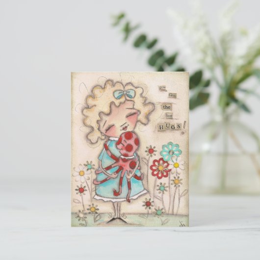 Der beste Hugger - Postkarte (Stehend Vorderseite)