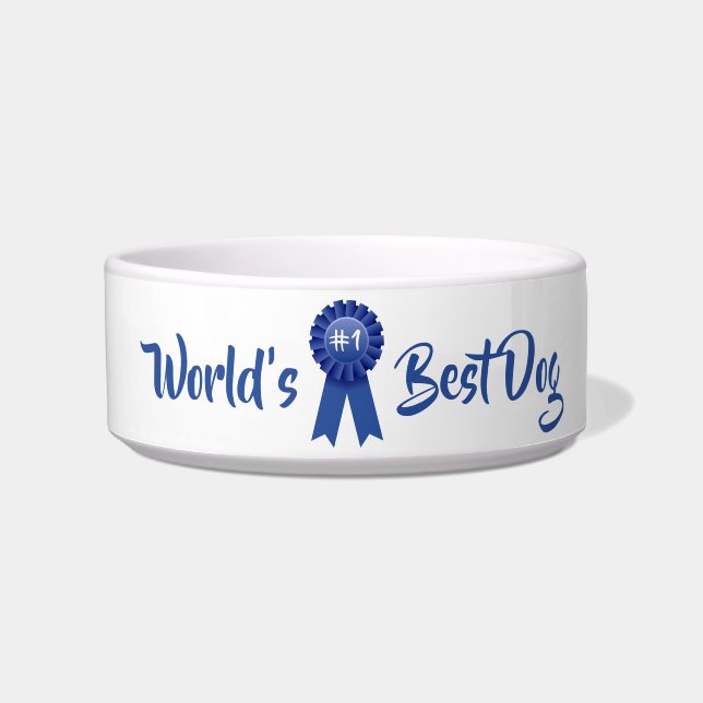 Der beste Hund der Welt, #1 Blue Ribbon Pet Bowl Napf (Vorderseite)