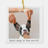 Der beste Hund der Welt | Hundebahn Foto Keramikornament (Vorderseite)