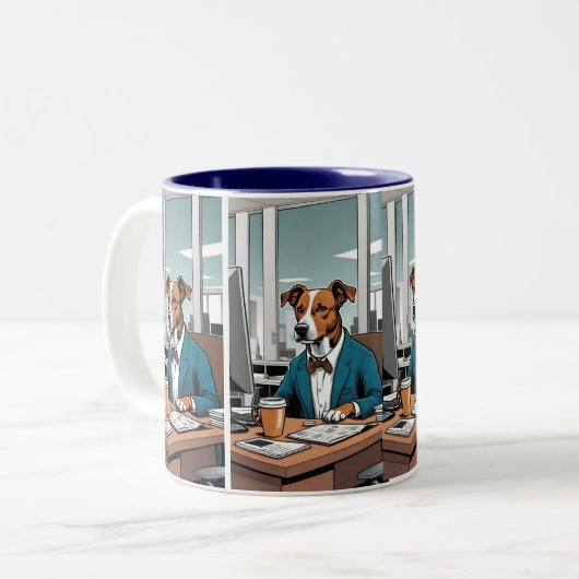 Der beste Hund ist meine Lieblings-Tasse Zweifarbige Tasse (Vorderseite Links)