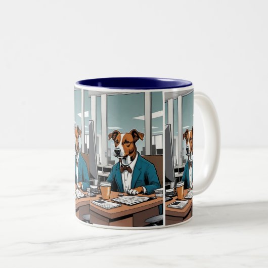 Der beste Hund ist meine Lieblings-Tasse Zweifarbige Tasse (VorderseiteRechts)