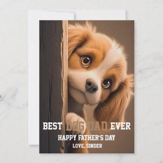 Der beste Hund-Vater aller Zeiten! Grußkarte Perso Feiertagskarte