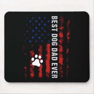 Der beste Hund-Vater Amerikanischer Flaggen Tag fü Mousepad
