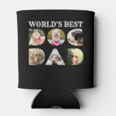 Der beste Hund-Vater der Welt 6 Foto Collage Dog L Dosenkühler (Rückseite)