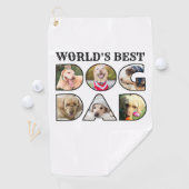 Der beste Hund-Vater der Welt 6 Foto Collage Dog L Golfhandtuch (Insitu)