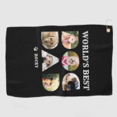 Der beste Hund-Vater der Welt 6 Foto Collage Paw B Golfhandtuch (Horizontal)