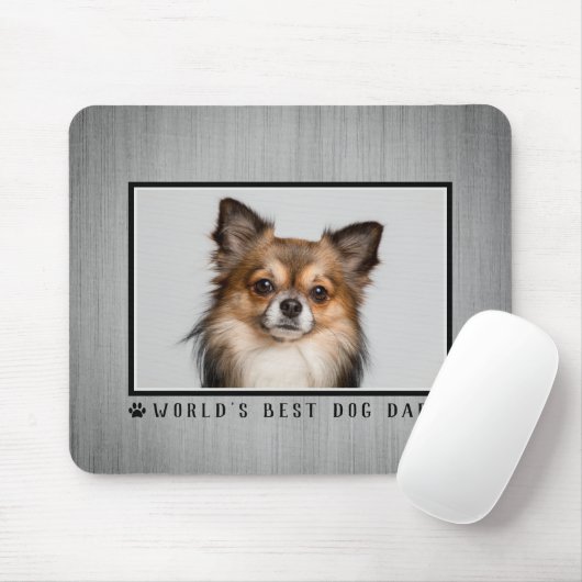 Der beste Hund Vater der Welt, Drucke Foto Rustika Mousepad (Mit Mouse)