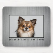 Der beste Hund Vater der Welt, Drucke Foto Rustika Mousepad (Vorne)