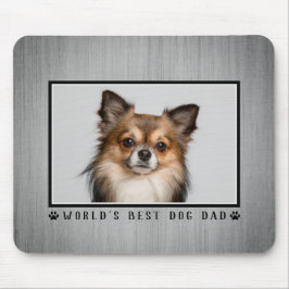 Der beste Hund Vater der Welt, Drucke Foto Rustika Mousepad