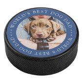Der beste Hund-Vater der Welt Elegantes, benutzerf Eishockey Puck (3/4)