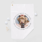 Der beste Hund-Vater der Welt Elegantes, benutzerf Golfhandtuch (Insitu)