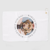 Der beste Hund-Vater der Welt Elegantes, benutzerf Golfhandtuch (Horizontal)