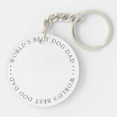 Der beste Hund-Vater der Welt Elegantes, benutzerf Schlüsselanhänger (Rückseite)