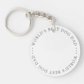 Der beste Hund-Vater der Welt Elegantes, benutzerf Schlüsselanhänger (Vorderseite)
