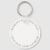 Der beste Hund-Vater der Welt Elegantes, benutzerf Schlüsselanhänger (Vorderseite)