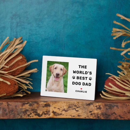 Der beste Hund-Vater der Welt für individuelles Fo Fotoplatte (Seite)