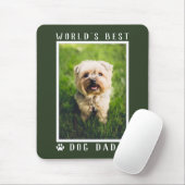 Der beste Hund-Vater der Welt, Paw Prints Foto Gre Mousepad (Mit Mouse)