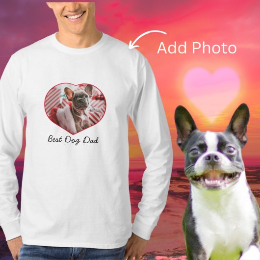 Der beste Hund Vater , Foto Herz. T-Shirt