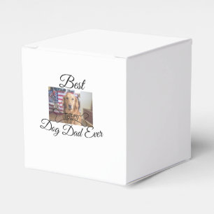 Der beste Hund-Vater fügt je den Namen des Tieres Geschenkschachtel
