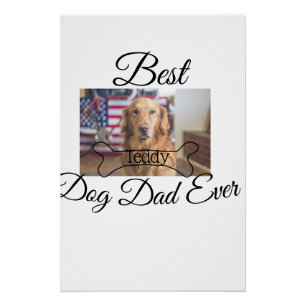 Der beste Hund-Vater fügt je den Namen des Tieres Poster