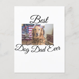 Der beste Hund-Vater fügt je den Namen des Tieres  Postkarte