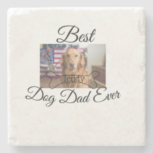 Der beste Hund-Vater fügt je den Namen des Tieres Steinuntersetzer