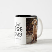 Der beste Hund-Vater gibt Zwei-Tone-Kaffee-Tasse Zweifarbige Tasse (VorderseiteRechts)