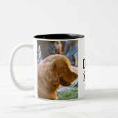 Der beste Hund-Vater gibt Zwei-Tone-Kaffee-Tasse Zweifarbige Tasse (Links)