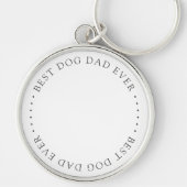 Der beste Hund-Vater je Elegantes einfaches, benut Schlüsselanhänger (Vorne)
