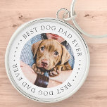 Der beste Hund-Vater je Elegantes einfaches, benut Schlüsselanhänger<br><div class="desc">Dieses einfache und klassische Design besteht aus Serifentypografie und fügt ein benutzerdefiniertes Foto hinzu.</div>
