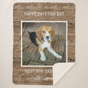 Der beste Hund-Vater je Foto Happy Vatertag Sherpadecke
