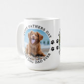 Der beste Hund-Vater je individueller Foto-Vaterta Kaffeetasse (Vorderseite Links)