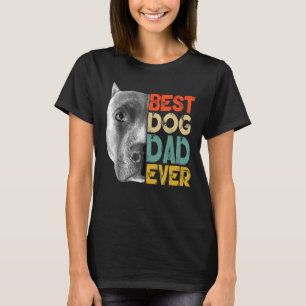 Der beste Hund-Vater je Pitbull Vatertag Retro T-Shirt