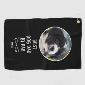 Der beste Hund Vater nach dem Par Vatertag kundens Golfhandtuch (Horizontal)