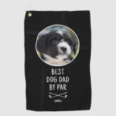 Der beste Hund Vater nach dem Par Vatertag kundens Golfhandtuch (Vorderseite)