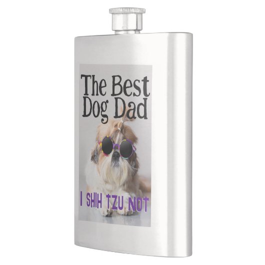 Der beste Hundedad Shih Tzu Not Vathage Day Flachmann (Links)