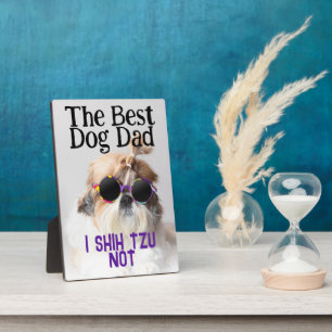 Der beste Hundedad Shih Tzu Not Vathage Day Fotoplatte