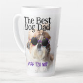 Der beste Hundedad Shih Tzu Not Vathage Day Milchtasse (Linke Ecke)