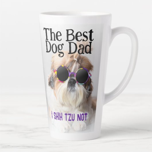 Der beste Hundedad Shih Tzu Not Vathage Day Milchtasse (Rechts)