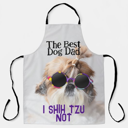 Der beste Hundedad Shih Tzu Not Vathage Day Schürze (Vorderseite)
