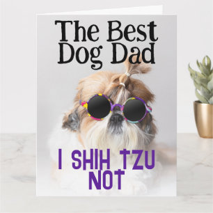 Der beste Hundedad Shih Tzu Not Vathers Day Gruß Karte
