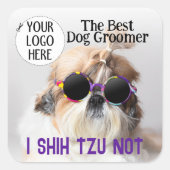 Der beste Hundegroßhändler Shih Tzu Not Custom Log Quadratischer Aufkleber (Vorderseite)