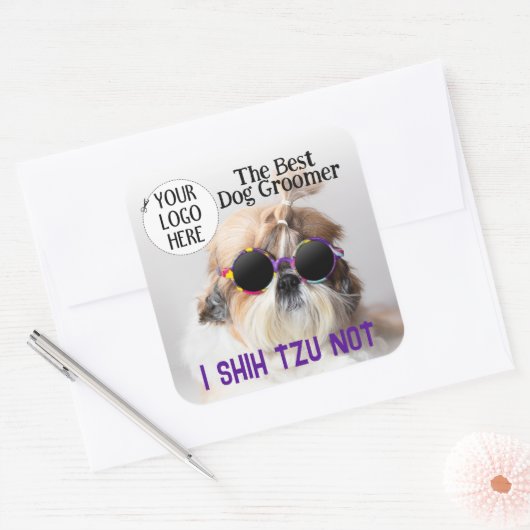 Der beste Hundegroßhändler Shih Tzu Not Custom Log Quadratischer Aufkleber (Umschlag)