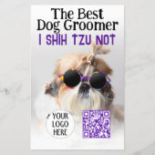 Der beste Hundegroßhändler Shih Tzu Not Logo QR Co Flyer (Vorne)