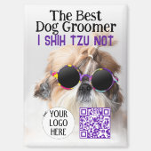 Der beste Hundegroßhändler Shih Tzu Not Logo QR Co Magnet (Vorderseite)