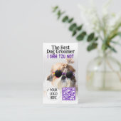 Der beste Hundegroßhändler Shih Tzu Not Logo QR Co Visitenkarte (Stehend Vorderseite)