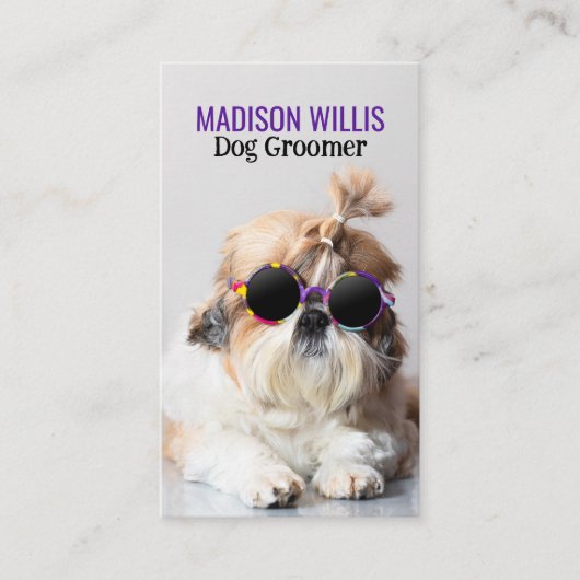 Der beste Hundegroßhändler Shih Tzu Not Logo QR Co Visitenkarte (Vorderseite)