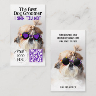 Der beste Hundegroßhändler Shih Tzu Not Logo QR Co Visitenkarte