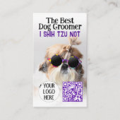 Der beste Hundegroßhändler Shih Tzu Not Logo QR Co Visitenkarte (Vorderseite)